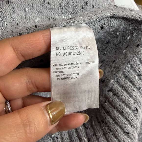 NEW THOM BROWNE Cotton V-Neck Speckled Grey Cardigan Sz Small - Picture 8 of 11